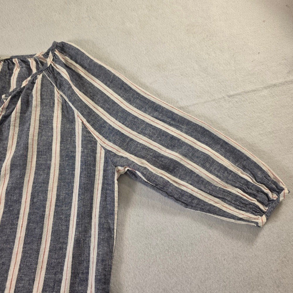 Elegant Striped Navy blouse with red and white stripes - Picture 9 of 9